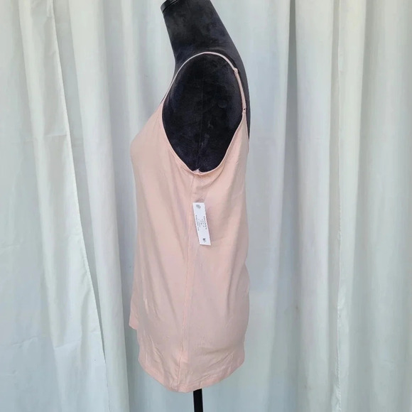 NWT Time & Tru Pink Stretch Camisole Tank Top Womens size L (12-14) Cotton Modal - Picture 4 of 8